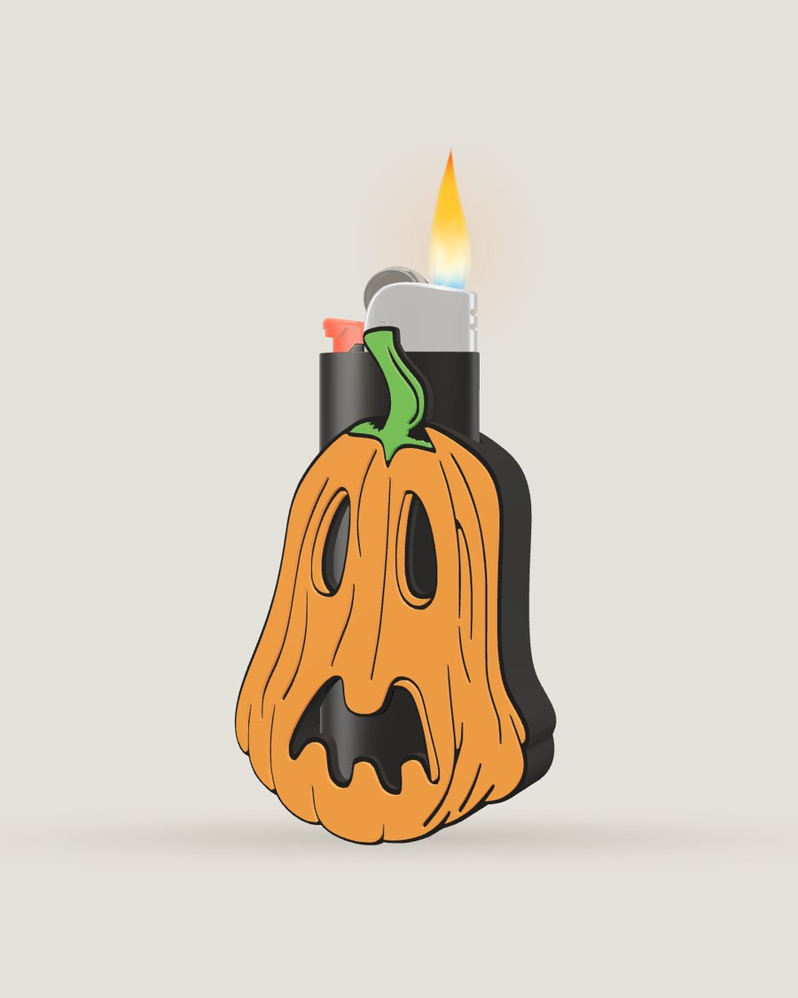 Pumpkin lighter case